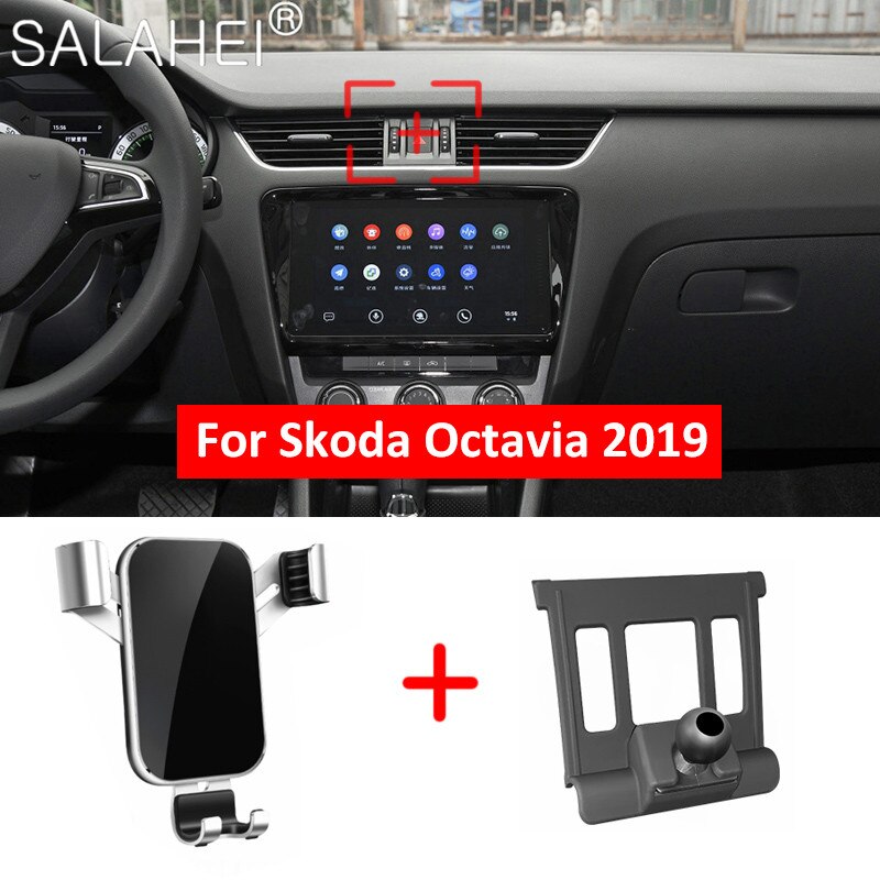 Autopuhelimen pidike skoda octavia  mk3 tuuletusaukon sisäinen kojelauta teline tuki autotarvikkeet matkapuhelinteline