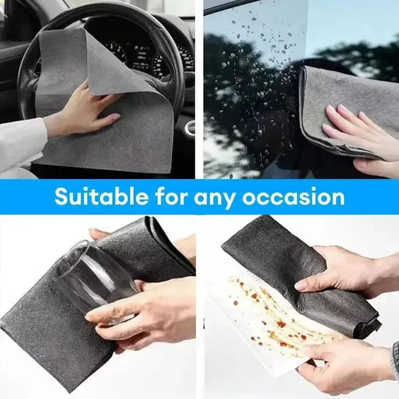 Paño mágico de limpieza engrosado, paños reutilizables de microfibra sin rastro para ventana de coche, trapos de limpieza de vidrio, toallas, herramientas de trapo de limpieza para el hogar