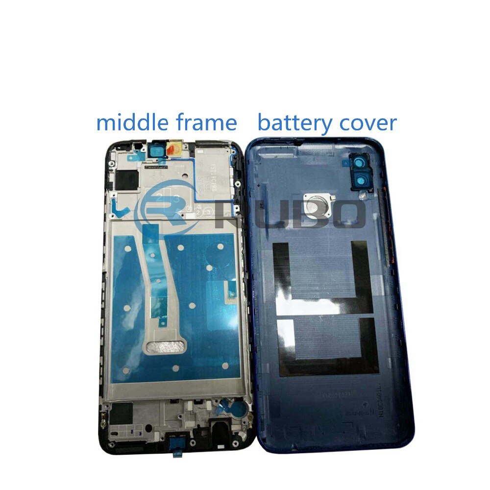 Para huawei p smart 2019 traseira da bateria capa porta habitação para huawei p smart 2019 lcd quadro médio habitação peças de reposição