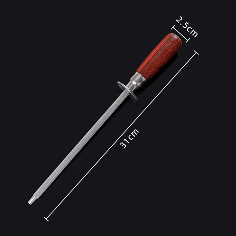 Kitchen Sharpening Rod,Diamond Carbon Steel Knife Sharpening Rod,12 inch Knife Sharpener,For Chefs Steel Knives Kitchen Tool: Red handle