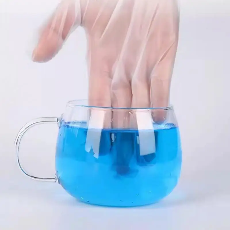 Gants de poulet en plastique transparent, 100 pièces/boîte, en TPE, pour la cuisine au barbecue, la maison, sanitaire, pour livres