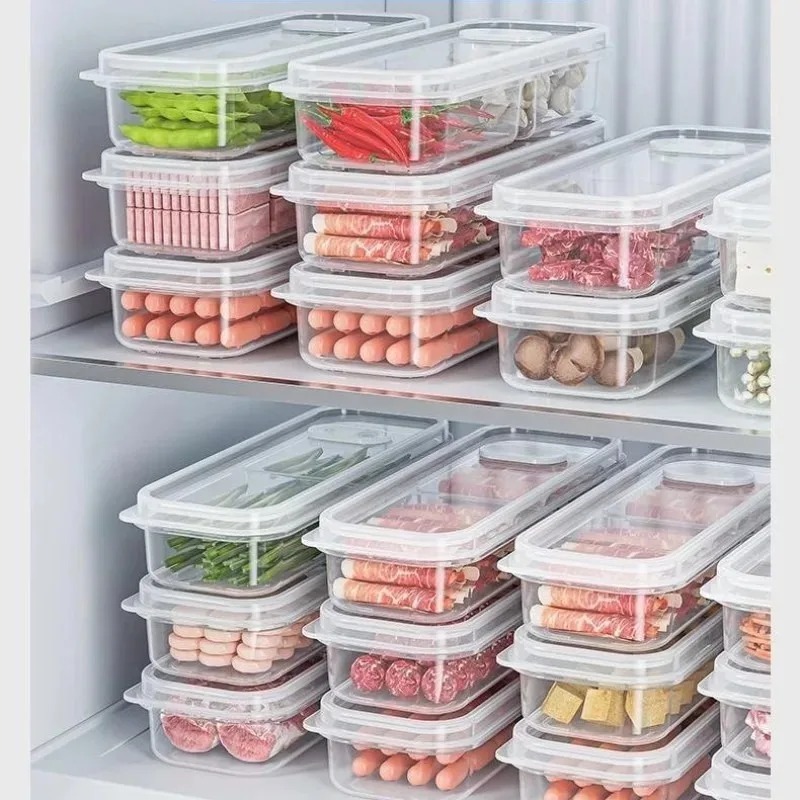 1/10Stck Kunststoff schärfer Kasten Kühlschrank Fleisch Erhaltung Kasten Gemüse Obst Lagerung Container Küche Fleck Mittagessen Versiegelt lagerung