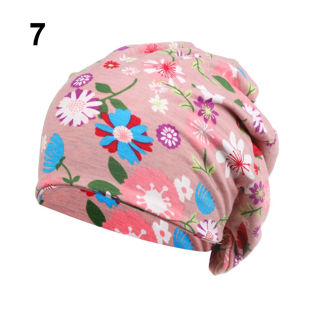 1Pc Baumwolle frauen ausgebeult Slouchy Mütze Hütte Sport lässig Headwear Haar Verlust Kopftuch Krebs Chemo Kappen Drucken kopf wickeln: 7