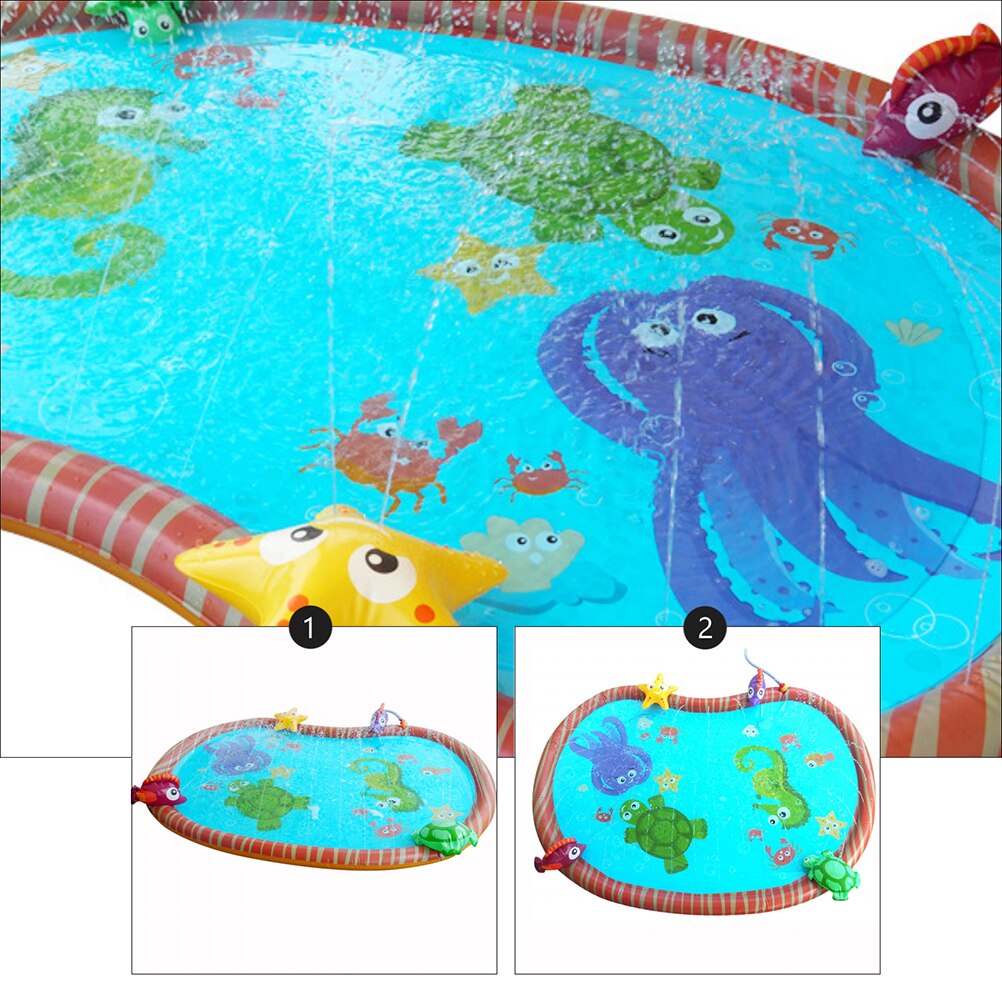 1Pc Onderzeese Wereld Spuiten Pad Water Speelgoed Mat Spray Mat Peddelen Mat