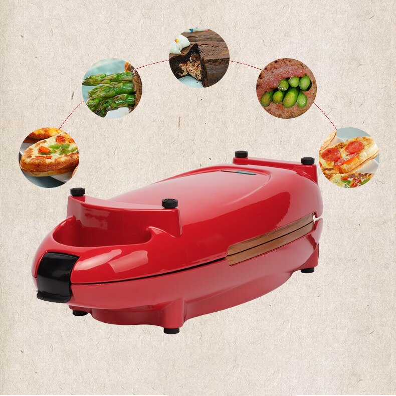 Husholdning elektrisk pannekakemaskin mini bakepanne ellipse pizza maker frokostkakemaskin 220v eu plugg