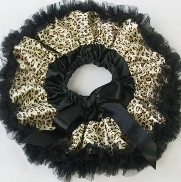 Baby Tutu Rok Leapard Pettiskirt Newbornbaby Foto Props Kleding Zachte Chiffon Print Pettiskirt Meisjes: 0-3 months / Black