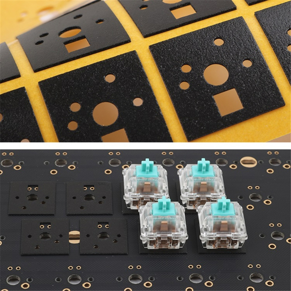 120 Pieces Mechanical Keyboard Switch Sticker Noise Dampener Foam Sound Reduction Insulation Film for Switch Stabilizer