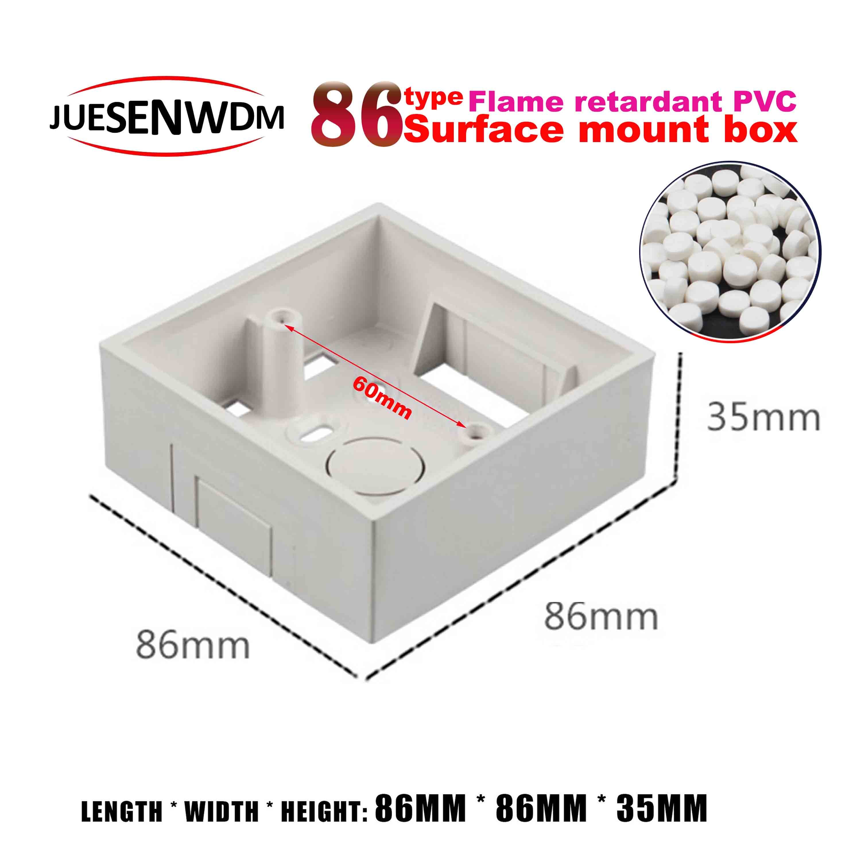 86 type Different thickness 35mm/42mm/50mm Wall Light Switch socket box for 3.3x3.3 inch Wall Plate Mounting Box