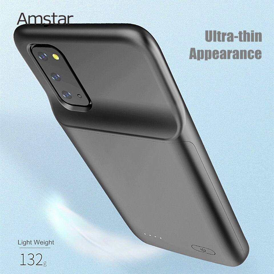 Amstar Acculader Gevallen Tpu Shockproof Voor Samsung Galaxy S20 Plus S20 Ultra Externe Batterij Opladen Case Cover