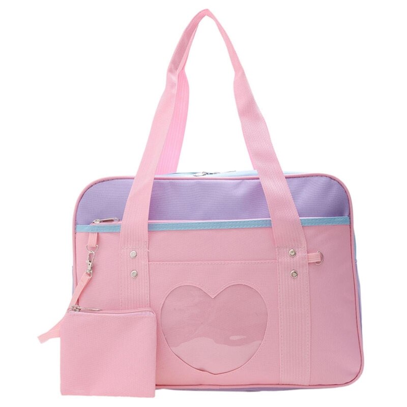 Einfarbige handtasche, jk-schultertasche, süße japanische schultasche, geräumige tragetasche, leichte lolita-tasche: C