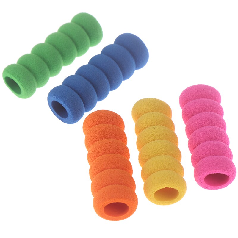 10pcs Pen Cap Pencil Hand Protection Ridged Cap Handwriting Soft Foam Pen Children School Stationery