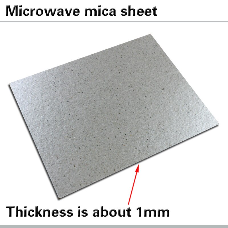 Hoja de mica para microondas, hoja de mica de alta temperatura, accesorios para microondas, grosor 1mm, especificación 120x150mm, 5 unidades