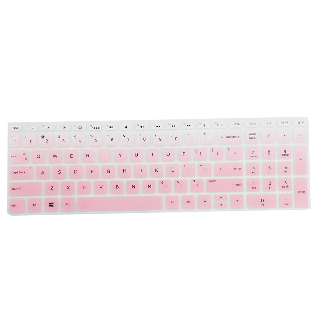 ¡Novedad de ! cubierta protectora de alta visibilidad para teclado HP 15,6 pulgadas BF portátil PC portátil de silicona súper suave: Clear Pink