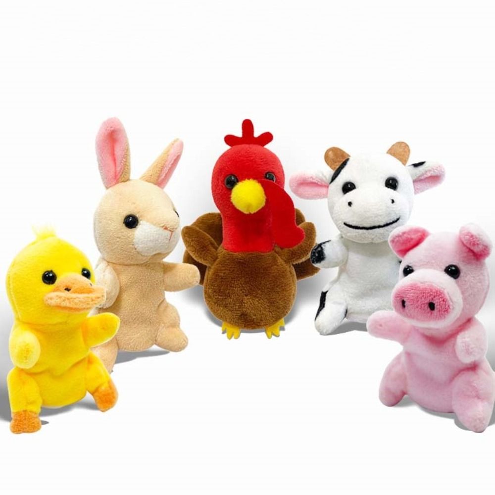 Marionetas de Dedo de Animales de Granja para Contar Historias, Marionetas Educativas de Animales, Marionetas de Juego de Rol de Dibujos Animados, Juguetes de Peluche para Espectáculos Educativos