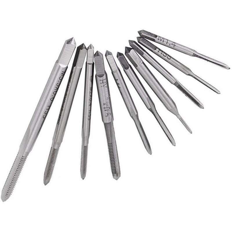 31Pcs M1-M2.5 Metric Tap and Die Set Die Wrench Set & 10Pcs Mini Tap Drill Bit Machine Metric Thread Tap Set Screw Tap