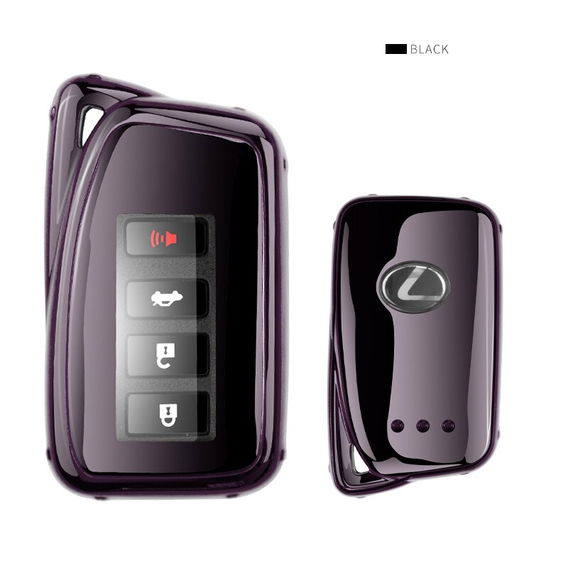 For lexus  nx200/nx300h/ nx  rx270/300/ er lexus lx /570 dekorativt biltilbehør tpu bilnøkkelveske deksel skallspenne tilbehør: Svart