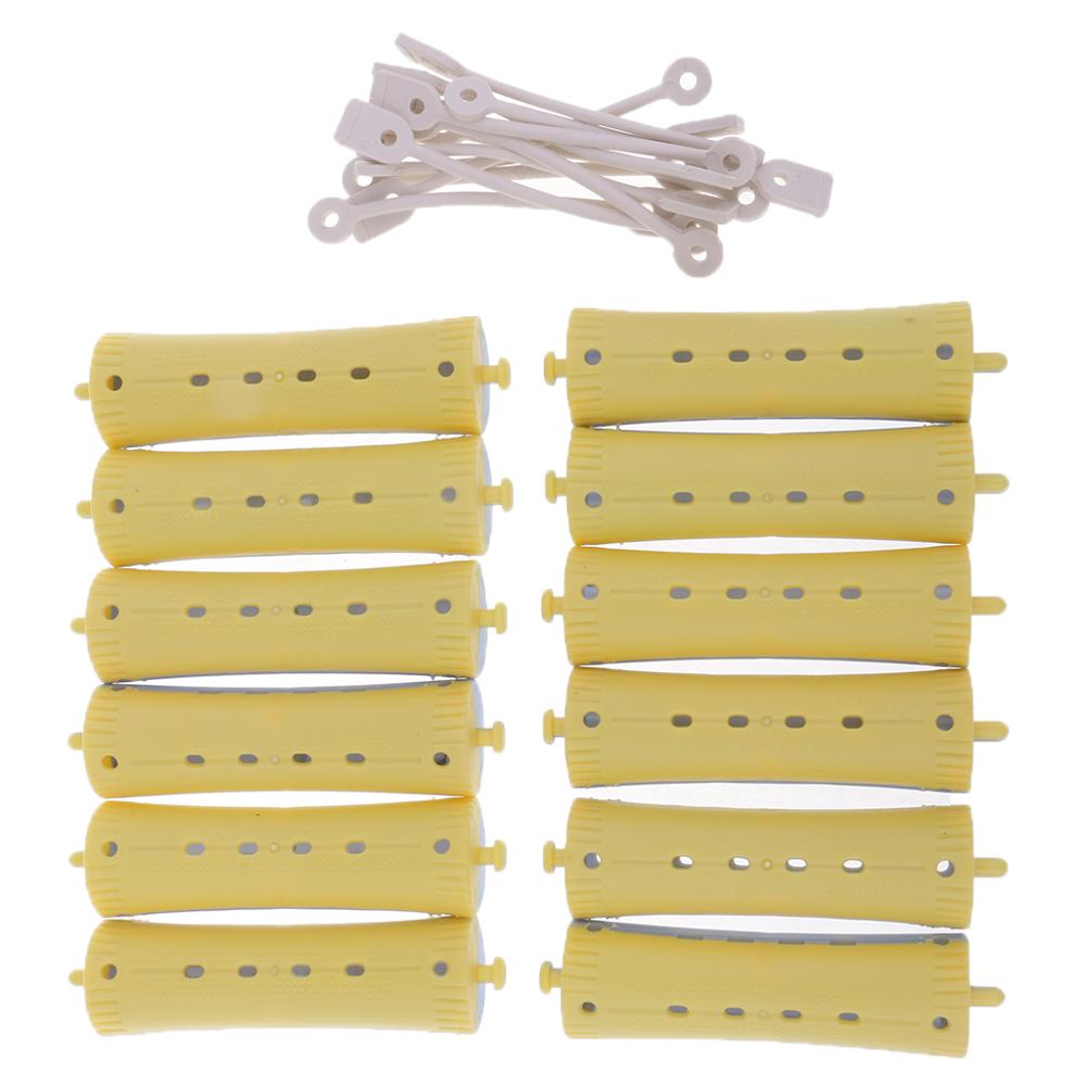 12 stk wave hairstyling perm stang barer curler frisørverktøy sett salong hårruller sett hårspenner hårstylingverktøy
