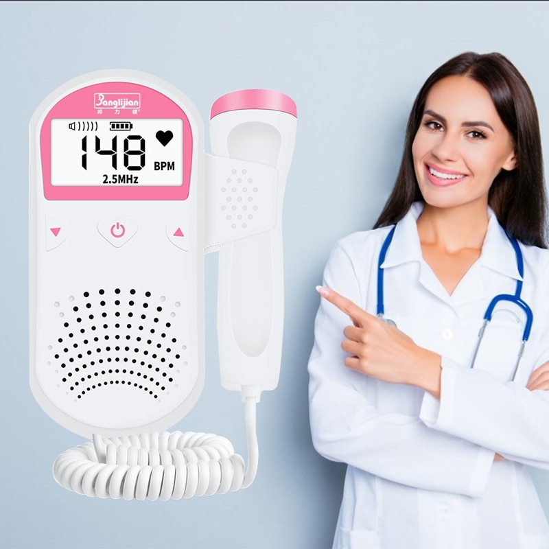 Foetale Doppler 2.5M Echografie Baby Hartslag Detector Baby Hartslagmeter Draagbare Doppler Monitor Home Zwangere Doppler