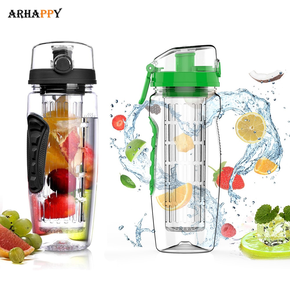 BPA Freie Obst Wasser Flasche Obst Infuser Saft Sport Zitrone Wasser Flasche Fitness Sport Obst Infusion Trinken Flaschen