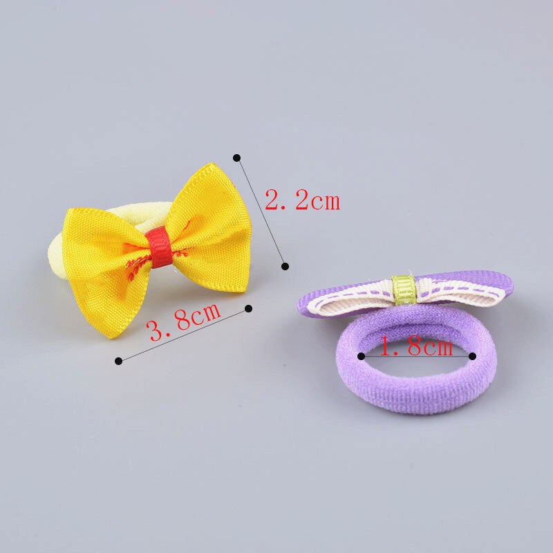 10 sztuk łuki gumka robić włosów piękny elastyczny gumowy sznur kropki nakrycia głowy dla dziewczynek śliczne opaska robić włosów kucyk ozdoby akcesoria dla dzieci