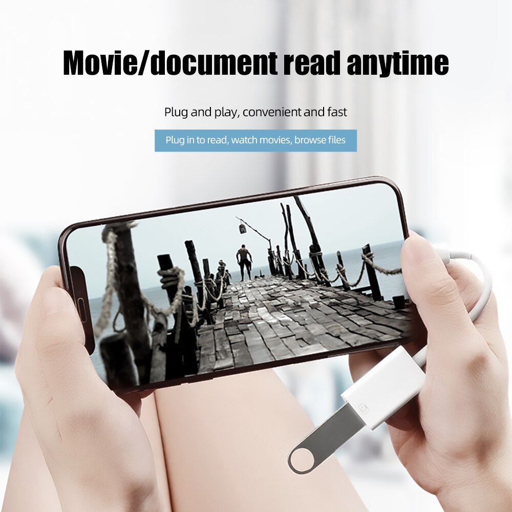 Lightning To USB OTG Converter Adapter for IPhone Mouse Keyboard Charging U Disk Camera CardReader Data Converter Iphone Otg