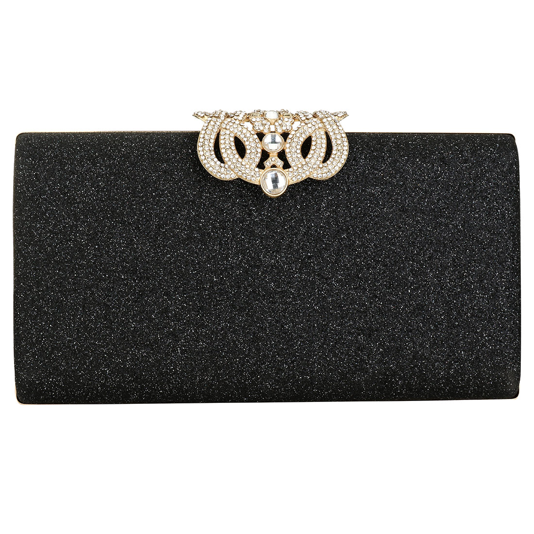 Sequin Clutch Bags For Women Evening Clutches Purse Female Party Bag Chain Rhinestone Shoulder Bag Pochette Femme: black