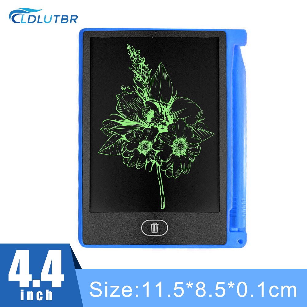 LDLUTBR 4.4/8.5inch LCD Writing Tablet for Drawing Digital Erasable Drawing Tablet/Pad/Board For Kids Electronic Graphics Tablet: 4.4inch blue