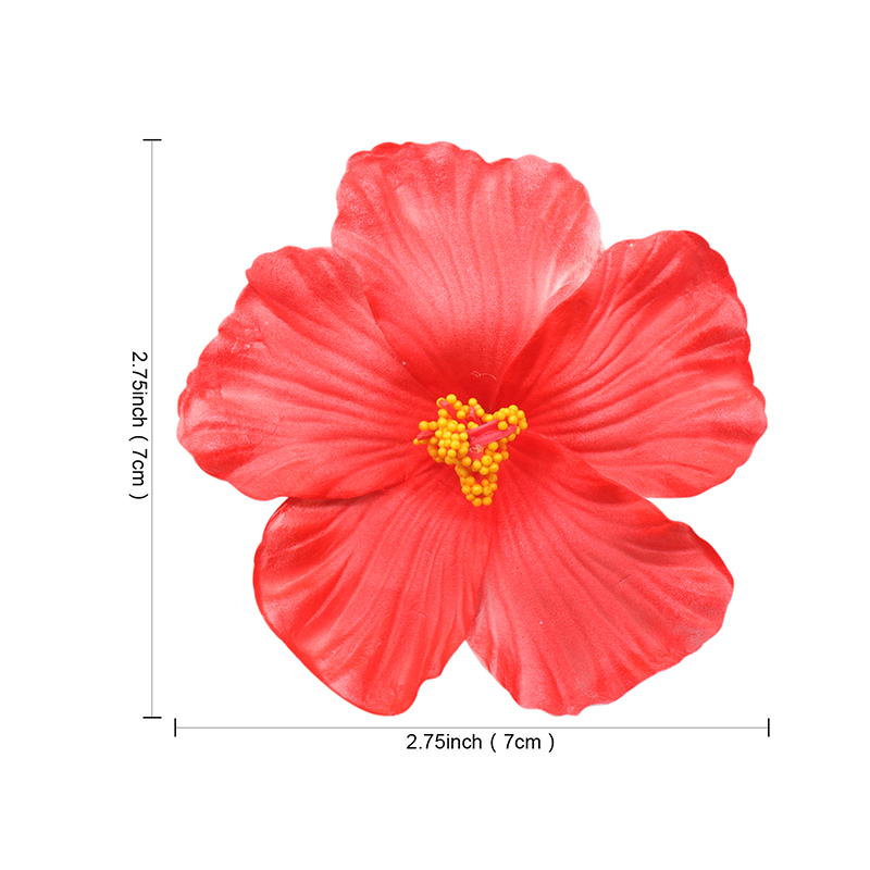 10 sztuk kolorowe sztuczne kwiaty hibiskusa ślubna spinka robić włosów dla majsterkowiczów urodziny ślubna i imprezowa dekoracja hawajska dziewczyny nakrycia głowy gorący