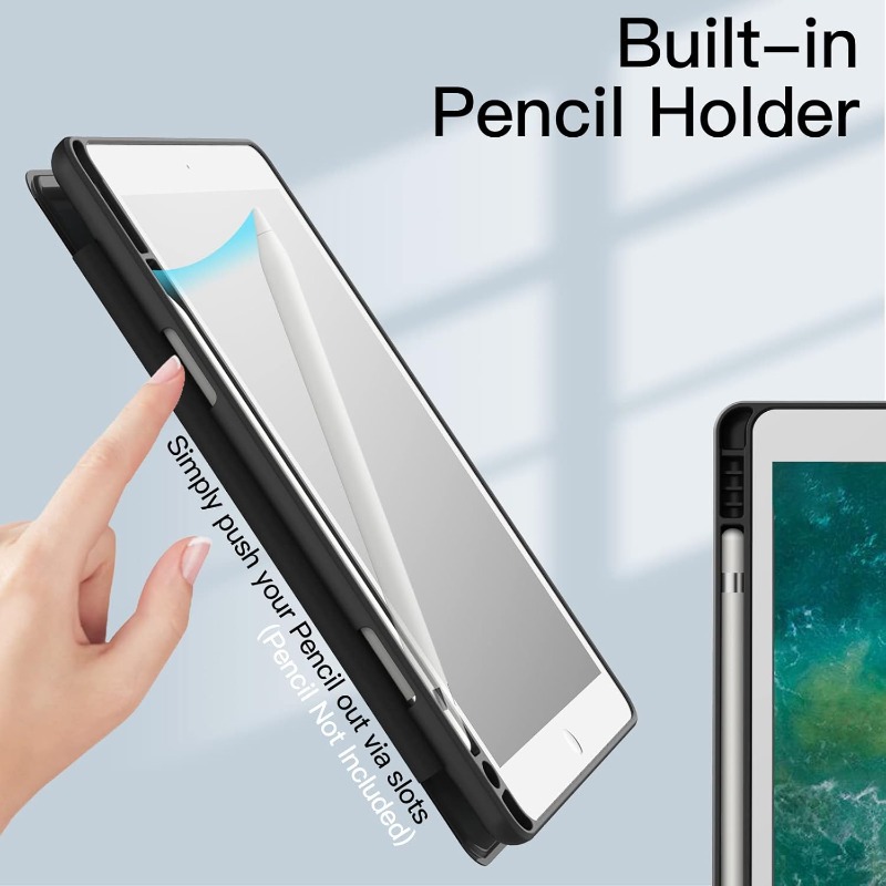 With Pencil Holder Case For iPad Pro 12.9 1st/2nd Generation Model A1584/A1652/A1670/A1671/A1821 Cover Slim Stand Capa