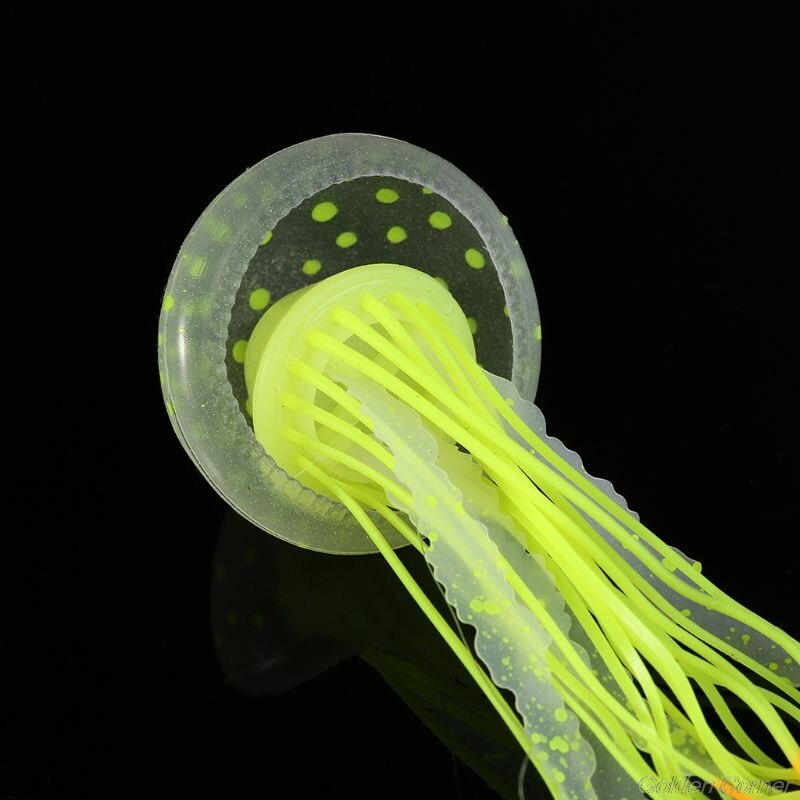 Decoração para aquário, fluorescente, água-viva, tanque de peixes, autêntico, simulação, trompete, decoração d10 20, dropshipping