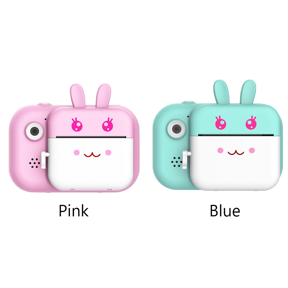 LCD Display Cute Cartoon Waterproof 1080P HD Mini Photo Printer Video Kids Camera Front Rear Fill Light Selfie 24mega Pixel