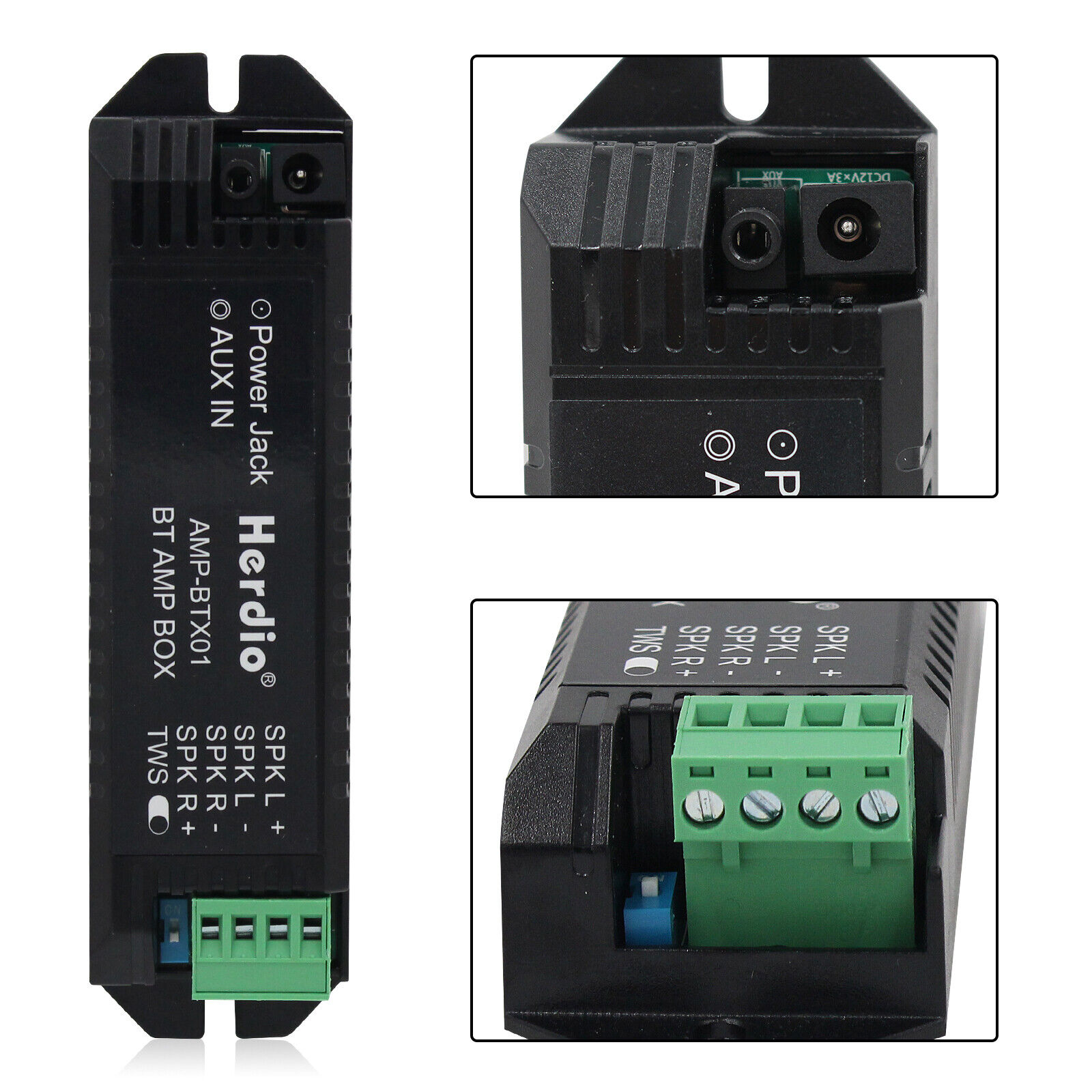 Herdio 12V3A EU/US/UK/AU Power Adapter Stereo Receiver Bluetooth Amplifier Box For Bluetooth Ceiling Speaker Office Home