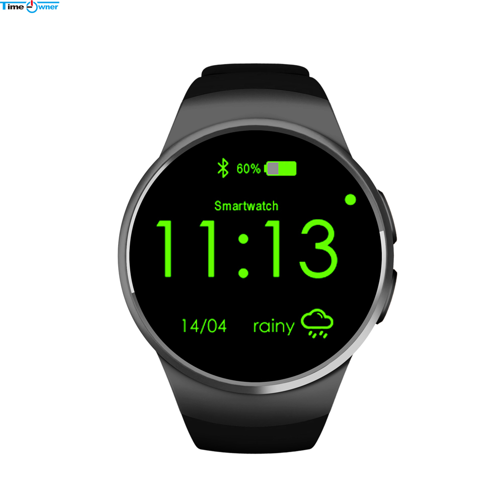 Chronomètre KW18 + horloge montre intelligente Android Tracker santé MTK2502c Bluetooth Notification prise en charge SIM TF carte pour Samsung Xiaomi