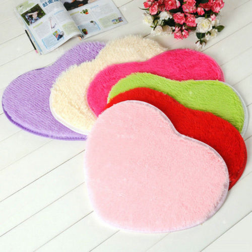 Wohnzimmer/schlafzimmer Herz-geformt Teppich 5 farbe 30X40cm Anti-Schleudern Flauschigen Teppich Hause Schlecht Boden Tür Weichen Modernen Teppich Dekor matt