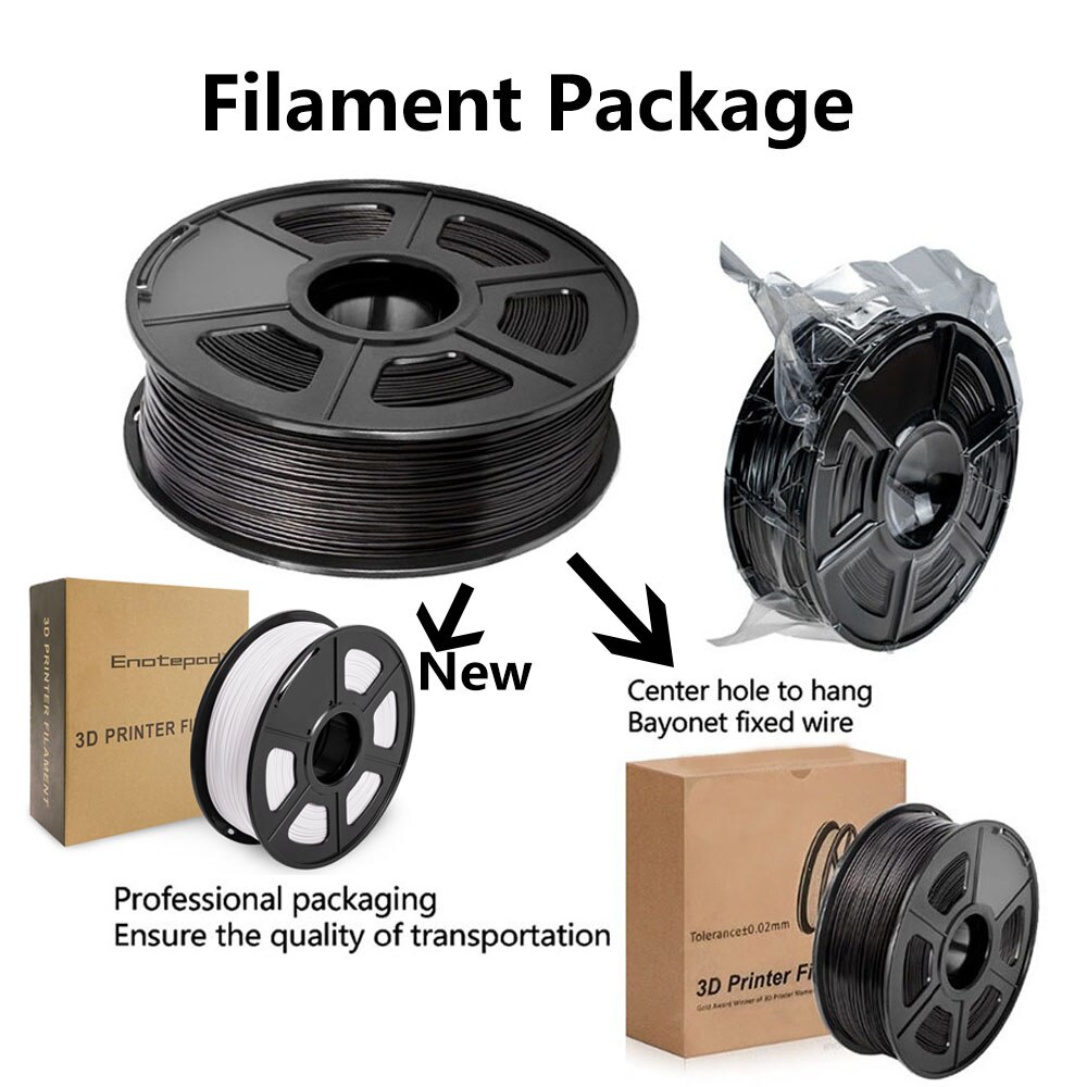 Filament pour impression 3D, consommable d&#39;imprimante en PETG, couleur noire, 1.75mm de diamètre, 1KG/2,2 lbs, offre spéciale