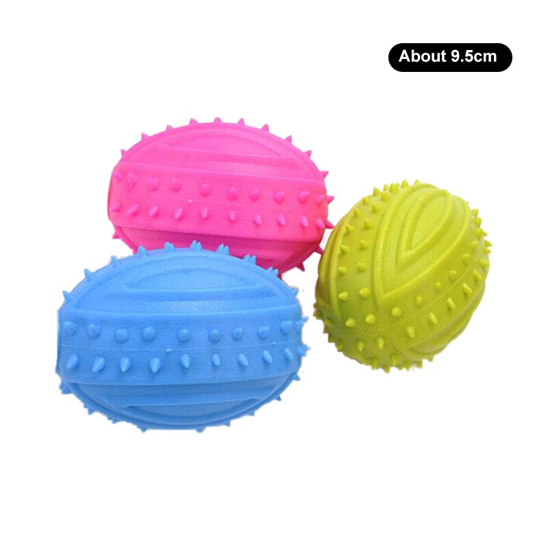 Durable Rubber Dog Toys Bite Resistant Dog Chew Toy Chihuahua Teddy Bulldog Puppy Pet Toys For Small Dogs Cleaning Teeth Toy: Rugby