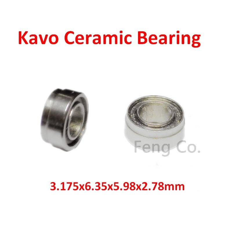 Rodamientos de cerámica para dentista KAVO, pieza de mano de alta velocidad, tamaño 3.175x6,35x5,98x2,78mm, 10/5 uds.