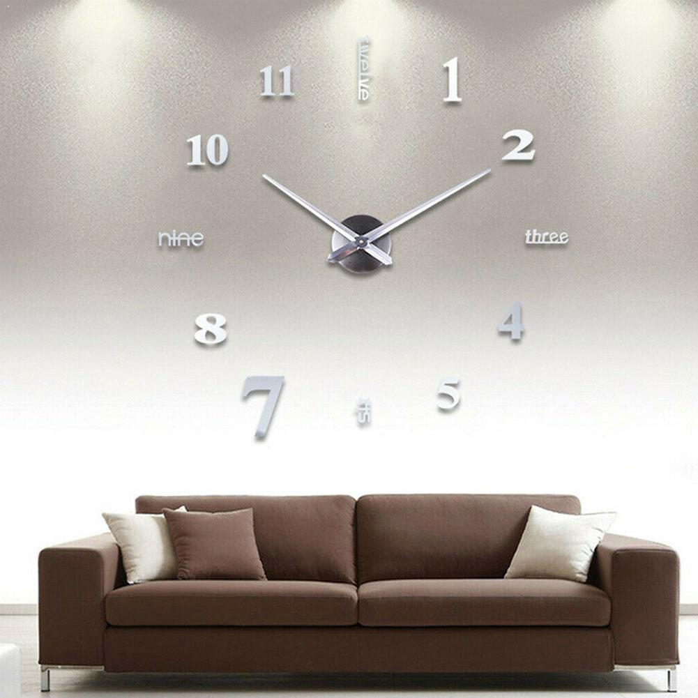 Diy peili seinäkello tarra akryyli 3d roomalaista numeroa huoneen seinä eläville kelloille kotitarrat kello kello toimisto seinätaide  k3 f 4