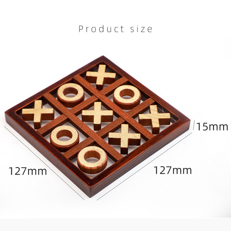 Classic Family Board Game Noughts And Crosses Game Wooden Family Board Game Set For Family Parties And Guests