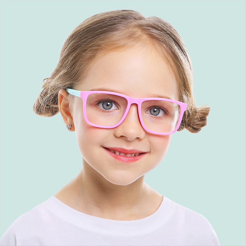 Blå lys børn briller optisk ramme dreng piger computer gennemsigtig blokering anti reflekterende børn briller  uv400