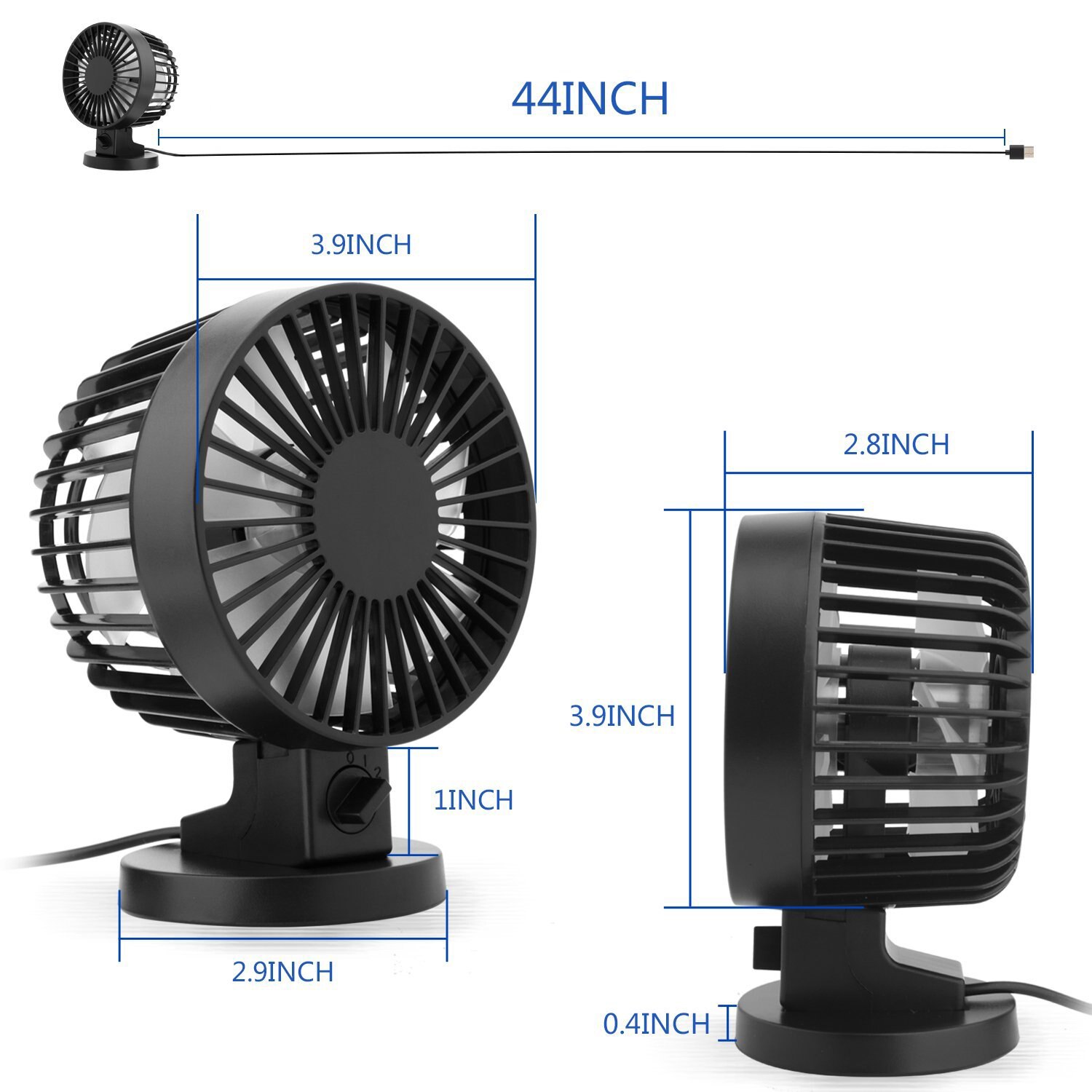 Table Fan Using Gears Personal Mini USB Fan Noiseless Table Desk Fan wit... – Grandado