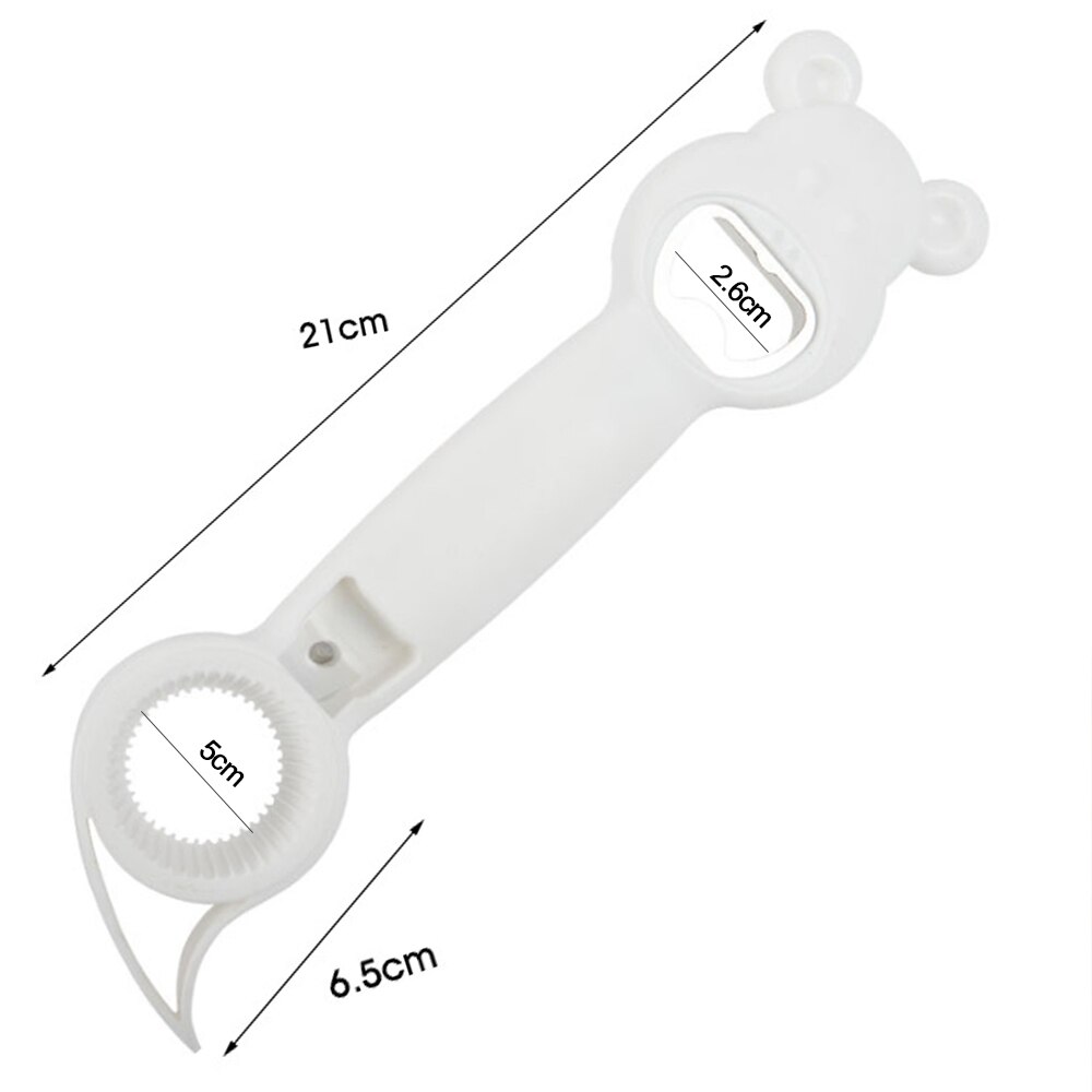 4 in 1 Beer Bottle Opener Multifunctional Destapador De Cerveza Mujer Topless Can Opener Kitchen Gadget Bar Tool Accessories: White