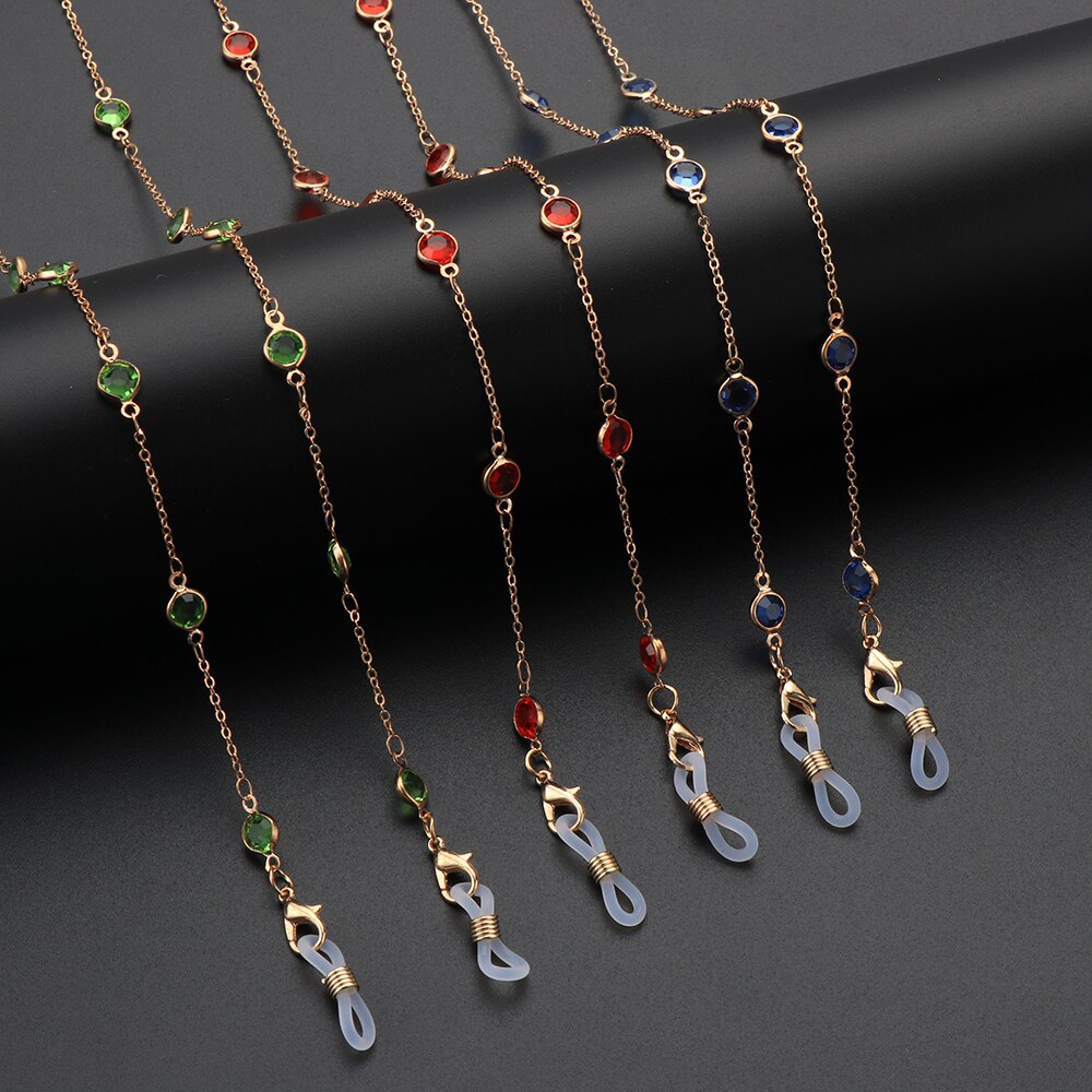 Crystal Kralen Bril Kettingen Vrouwen Mannen Mode Brillen Accessoires Antislip Zonnebril Ketting Koord Lanyard Strap 78Cm