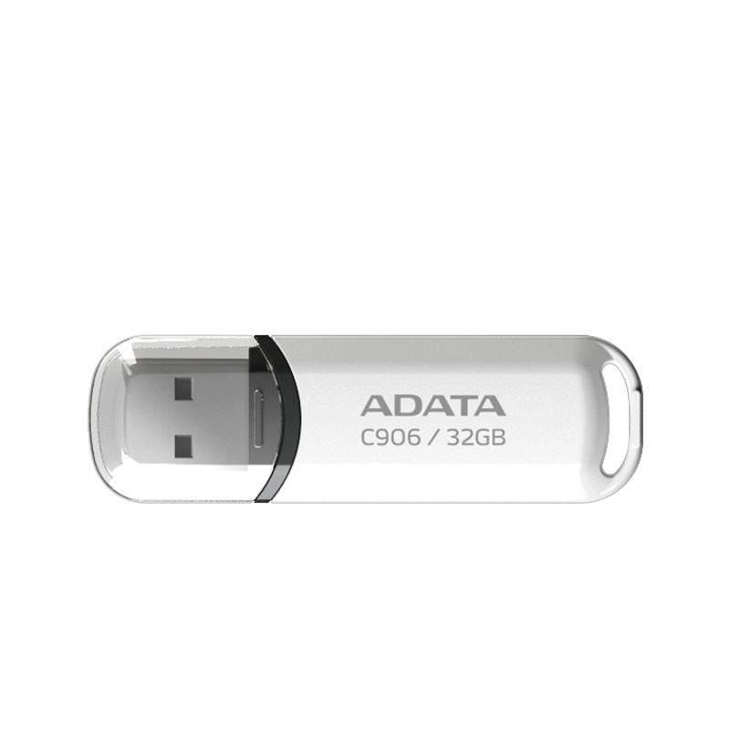 100% Original ADATA C906 USB Flash Drive 64GB 32GB 16GB 8GB USB 2.0 Mini U Stick Pen Drive High Speed Pendrive Memory Stick: WHITE / 32GB