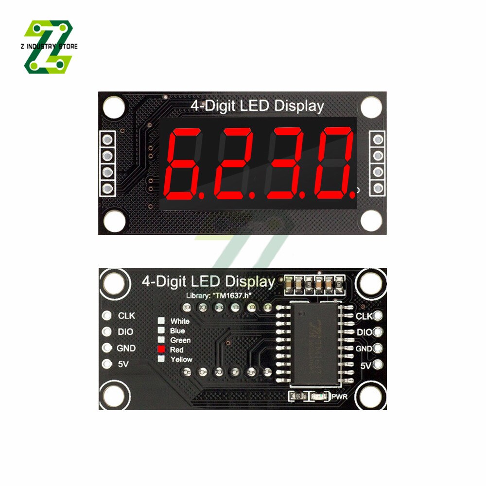 0.36 inch TM1637 LED Display Module 4 Digit LED Indicator For Arduino DIY Red Green Blue Yellow White