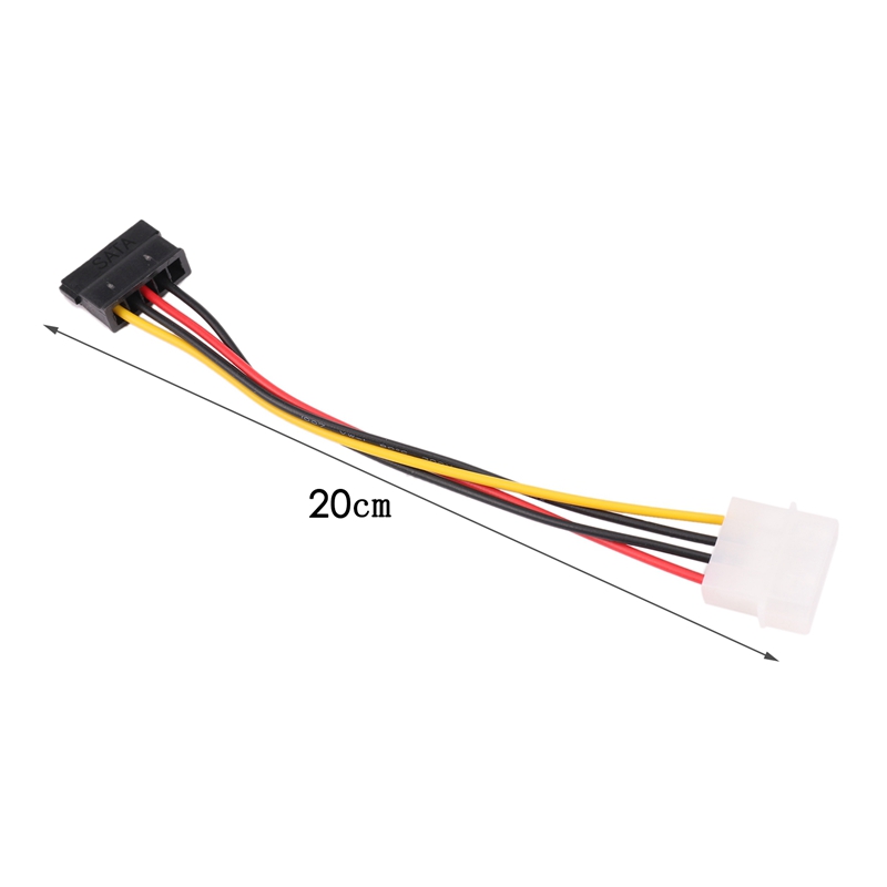 2PCS Dual 15 Pin SATA Male To PCIE 8Pin(6+2) Male Video Card Power Cable With 4-Pin To SATA Power 15-Pin Connector Cable
