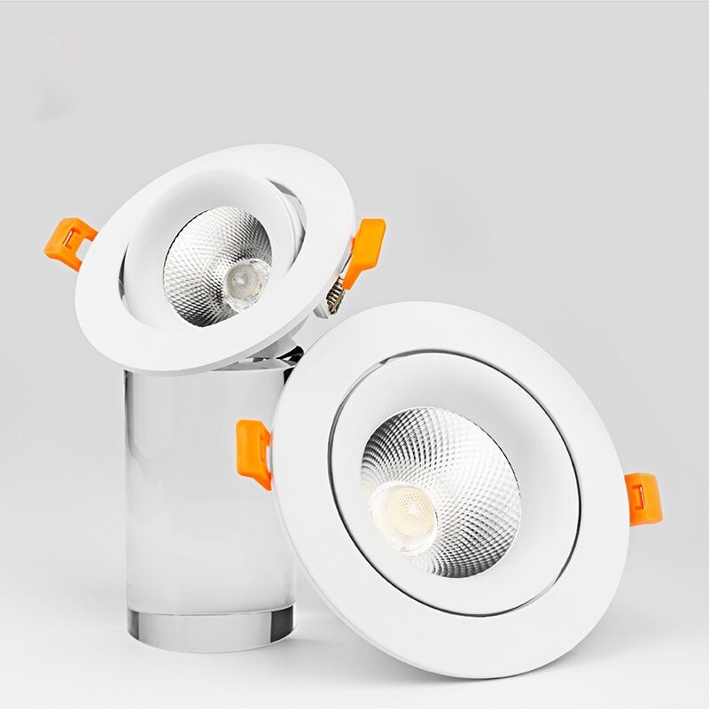 2 Pcs Led Spots Waterdicht Cob AC220V 7W 12W 20W Verstelbare Hoek Verzonken Panel Plafond Lamp Licht aluminium Binnenverlichting