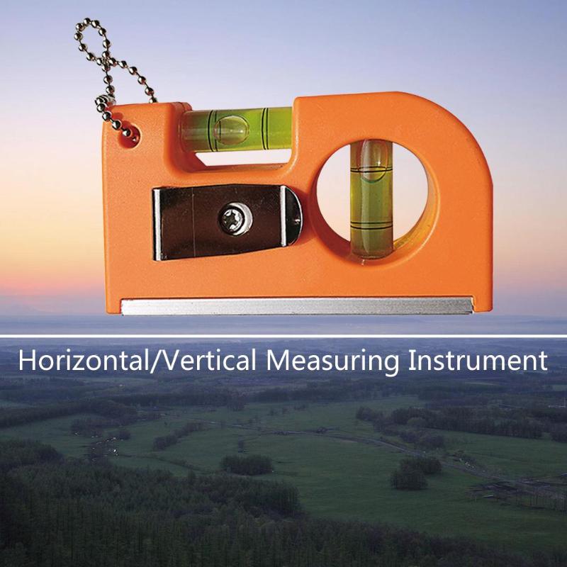 Mini poche niveau outil porte-clés niveau outils de travail du bois machines niveleur métal crochets et chaînes fort et léger