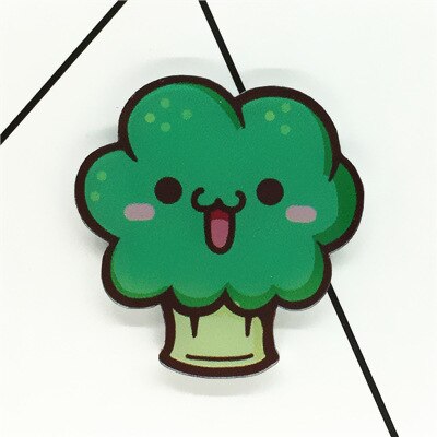 Leuke groenten komkommer corn tomaat Broche Acryl Pin Badges Pictogrammen op De Rugzak Medaille Decoratie Badge voor Kleding: L