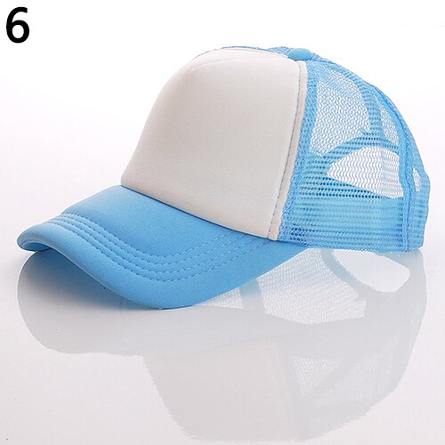 Unisex Attractive Baseball Cap Trucker Mesh Blank Visor Adjustable Sun Hat: 6